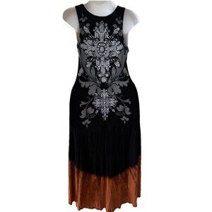 VOCAL Dress Center Rhinestone Design Size Small Western Packable USA Made Jewel